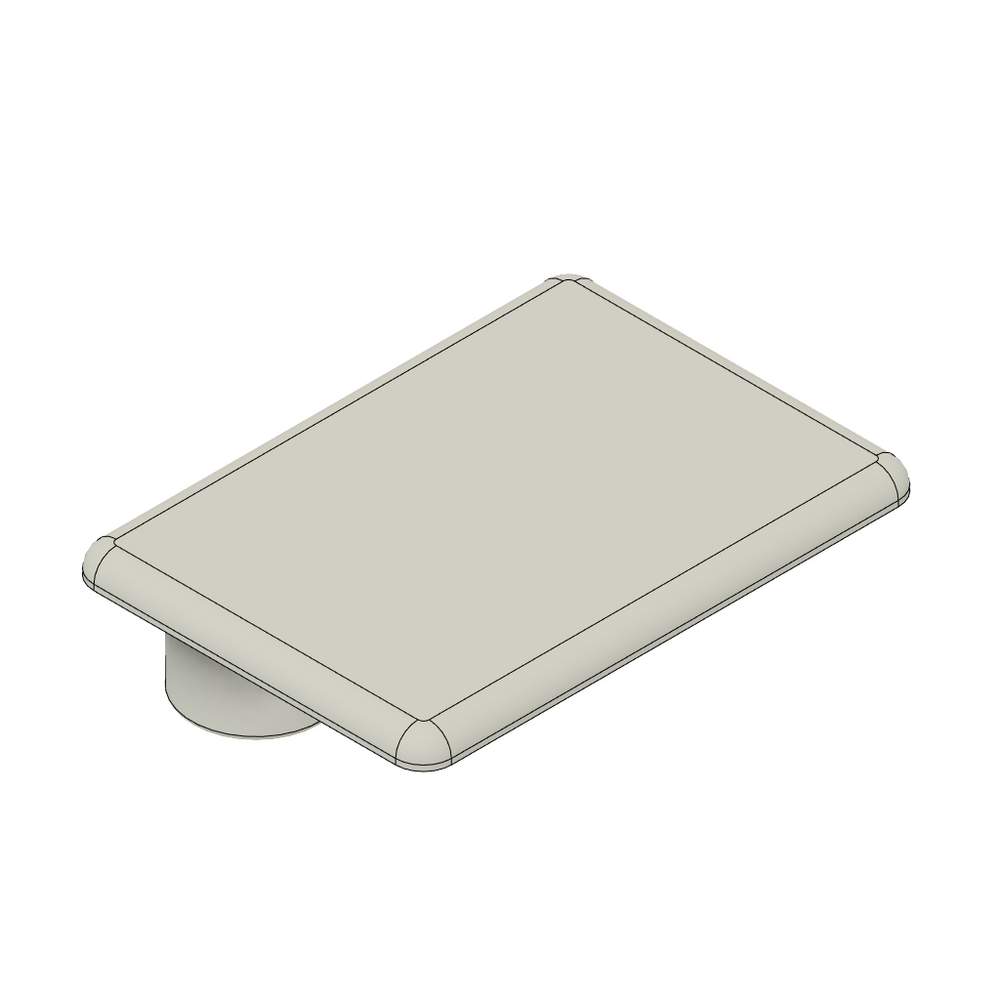 60-070-2 MODULAR SOLUTIONS POLYAMIDE PART<br>END CAP 45MM X 32MM LIGHT GRAY